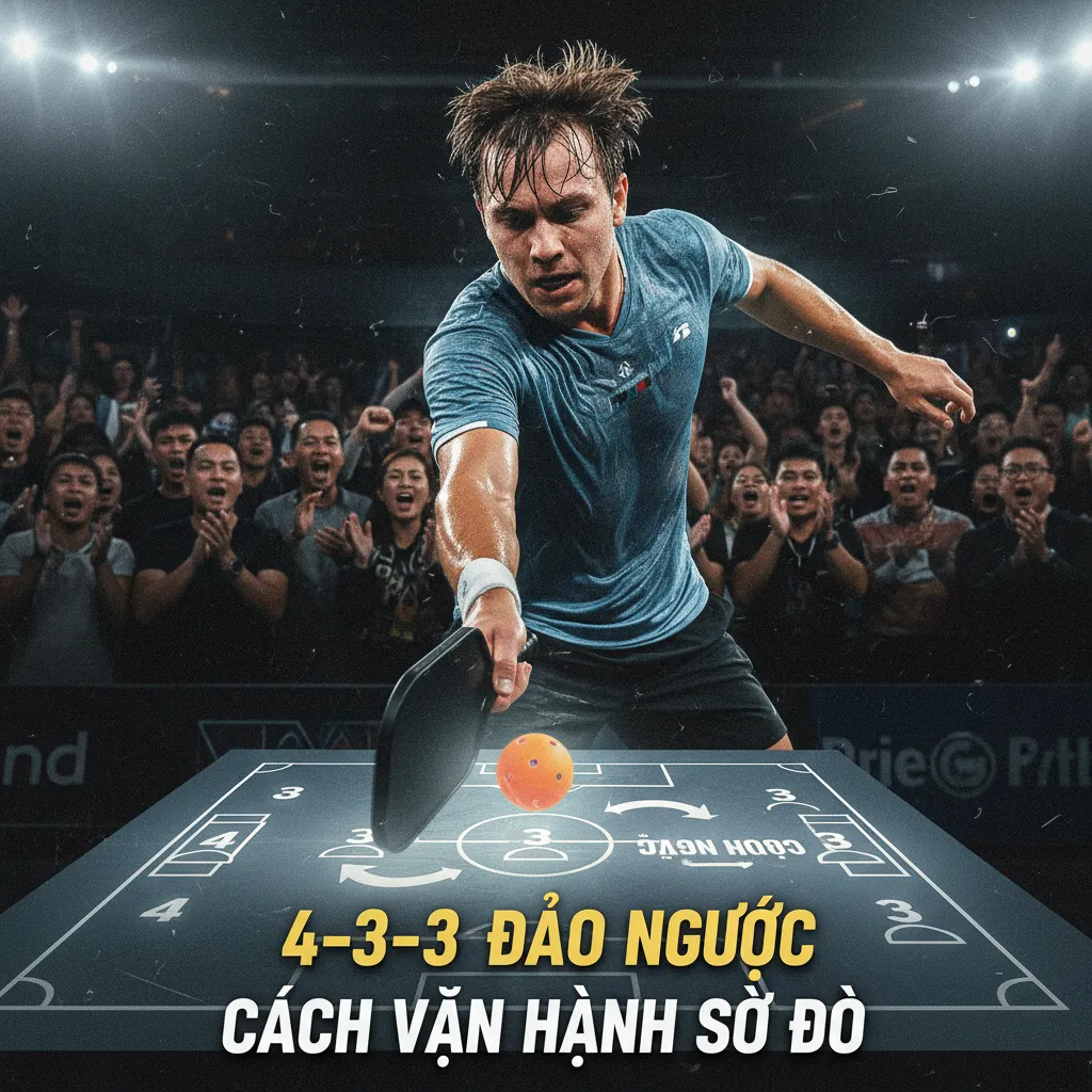 Sơ đồ 4-3-3 chuyển đổi thành 3-2-5 khi tấn công